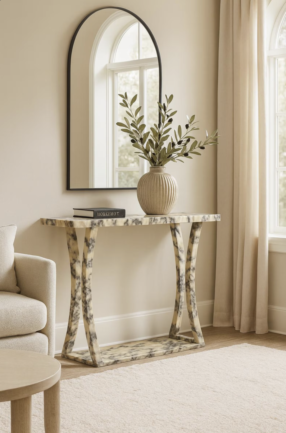 Modern Calacatta Entryway Table