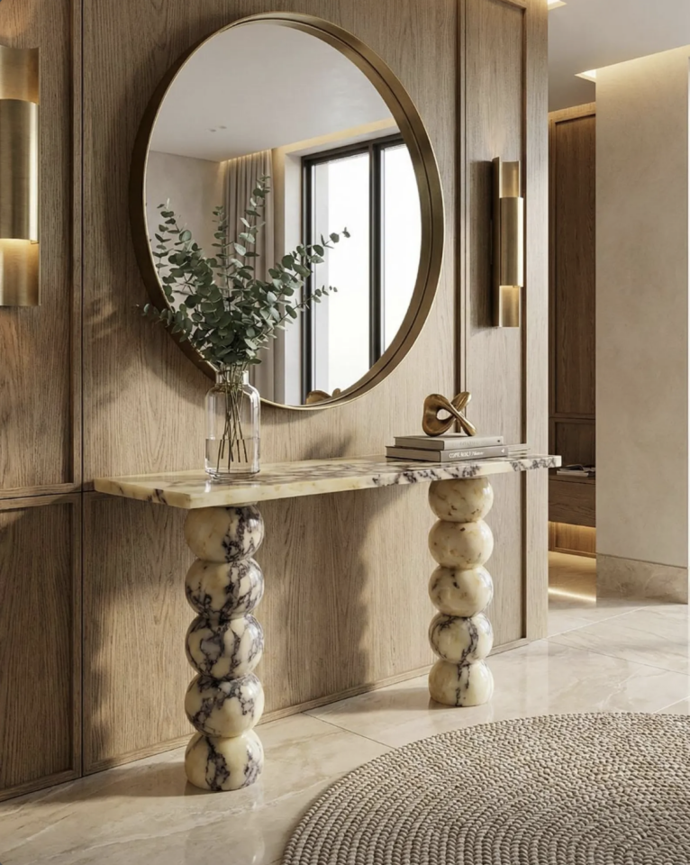 Calacatta Viola Marble Console Table
