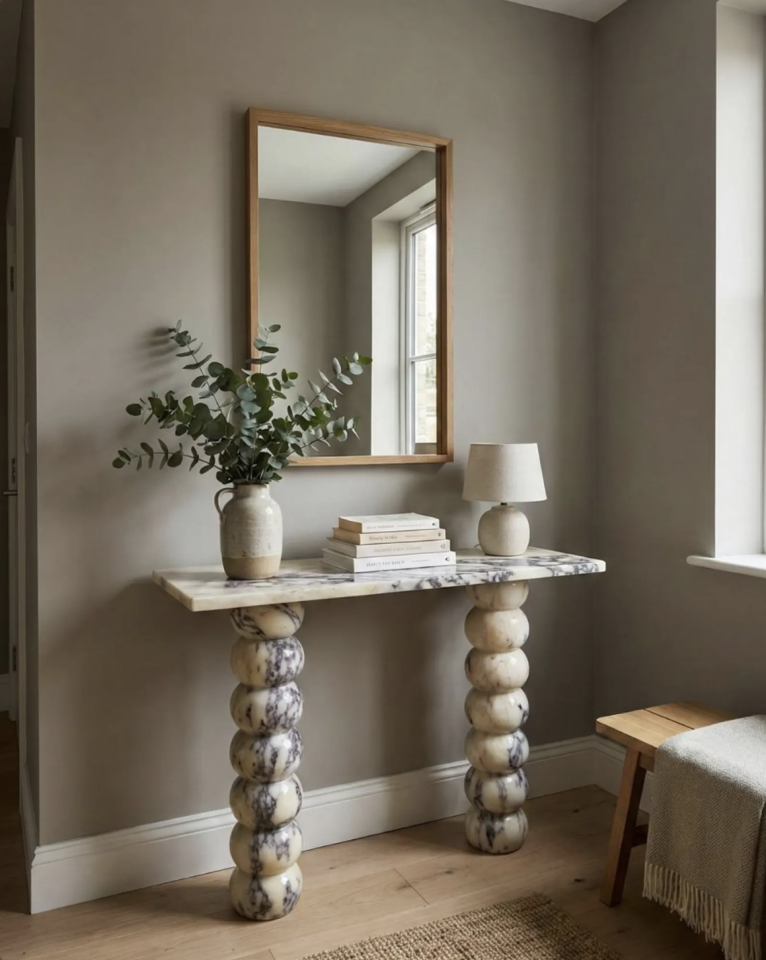 Calacatta Viola Marble Console Table