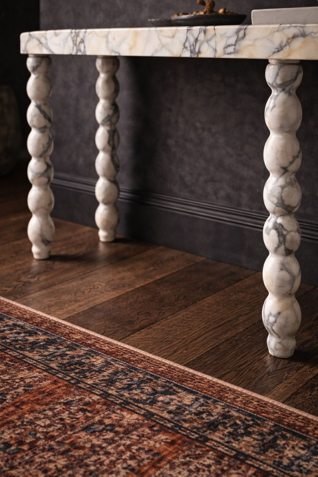 Luxury Entryway Table with Sculptural Legs