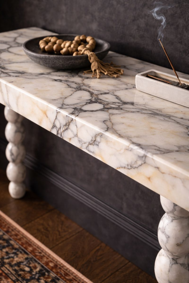 Luxury Entryway Table with Sculptural Legs