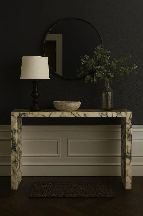 Marble Entryway Console Table: Modern Luxury Dresser