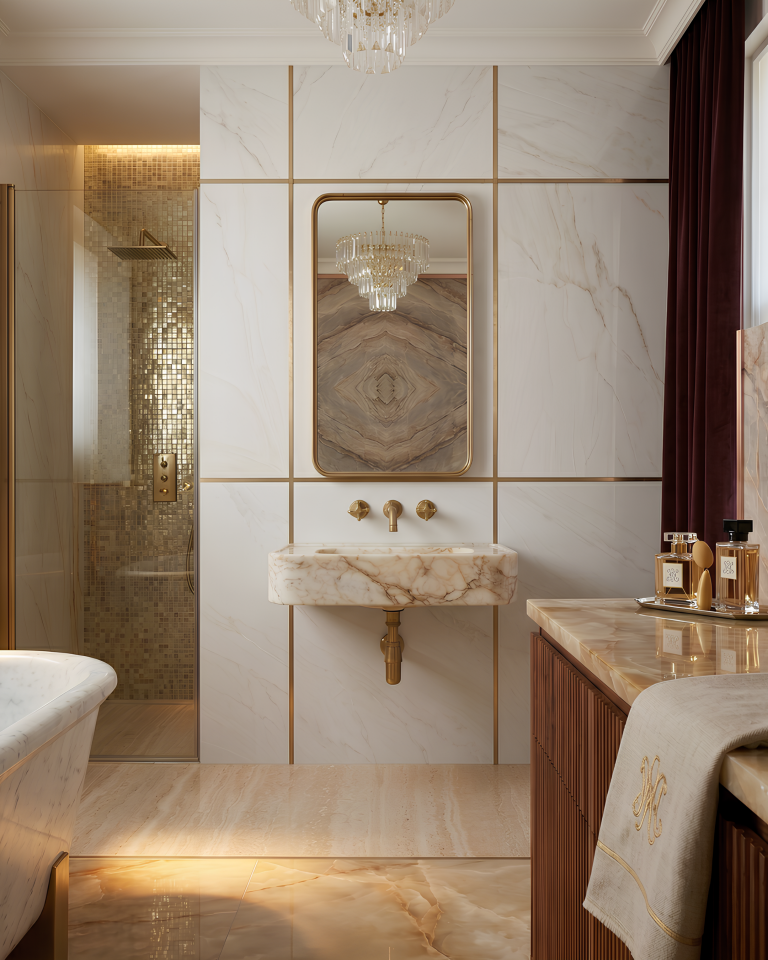 Calacatta Gold Marble Sink – Smooth Luxury Marble Basin