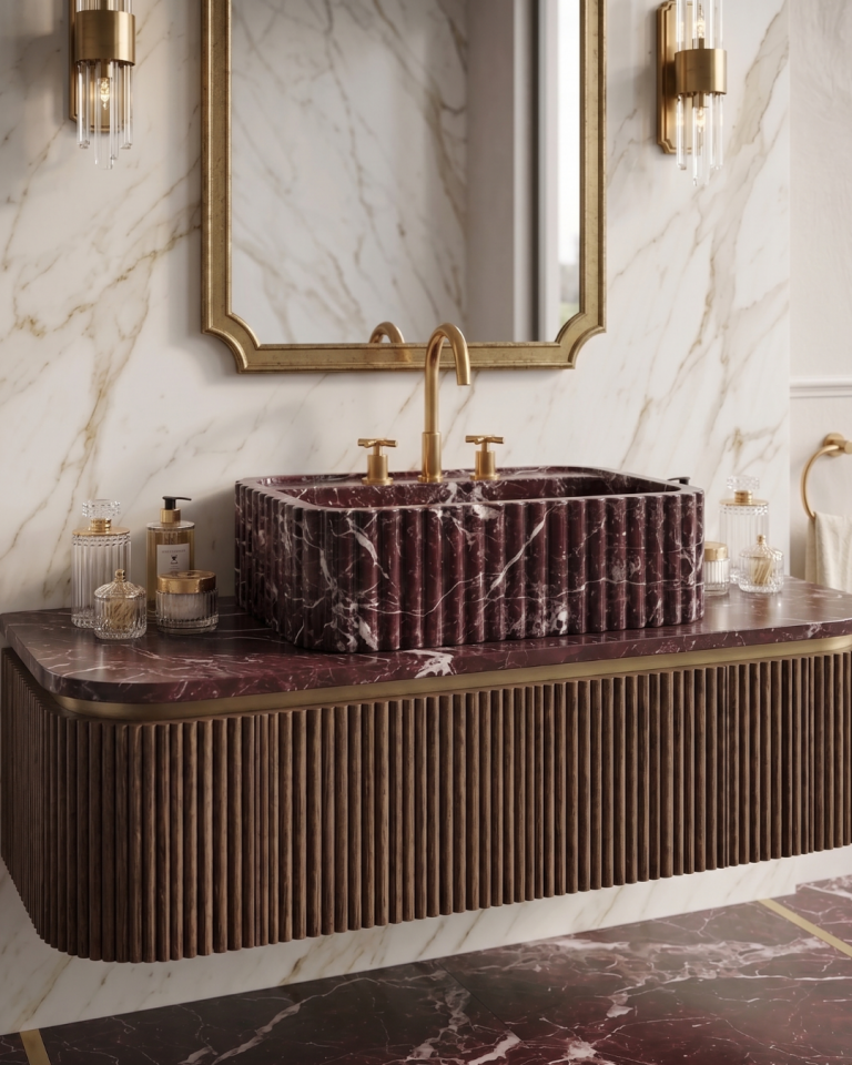 Cherry Marble Sink