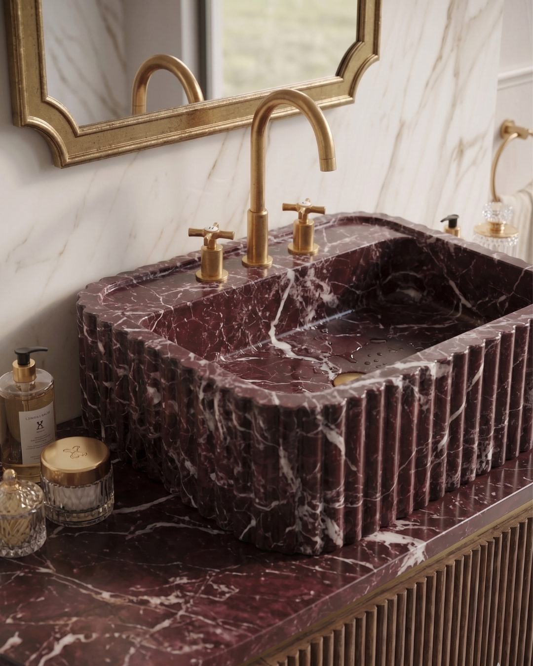 Cherry Marble Sink